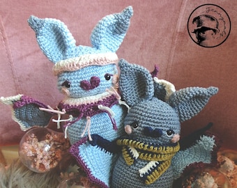 PDF crochet pattern bats Bruno & Annie, German, pattern, crochet, amigurumi