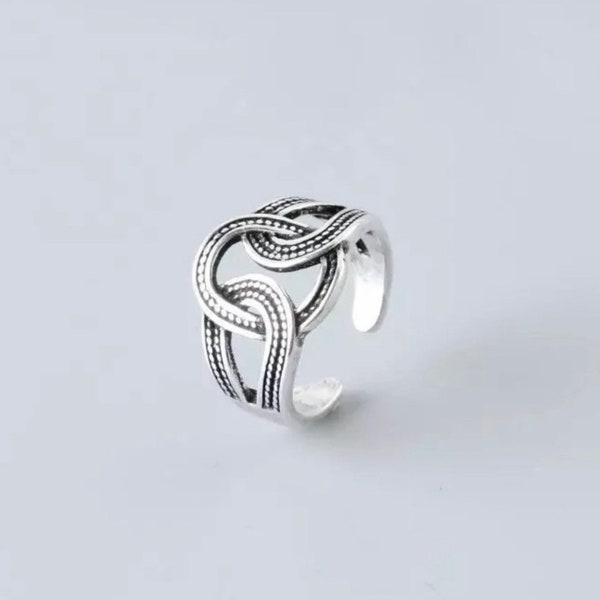 Thai Style Adjustable Sterling Silver 925 Ladies Ring