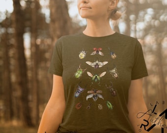 Goblincore Insect shirt Goblincore clothing Fairy grunge Fairycore Alt clothing Witchy clothing Frog shirt Dark cottagecore Outdoor shirt