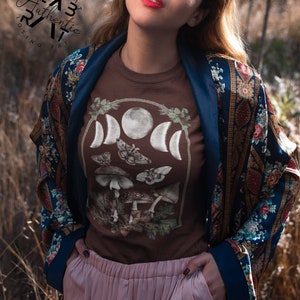 Goblincore Mushroom shirt Goblincore clothing Fairy grunge Fairycore Alt clothing Witchy clothing Moth shirt Dark cottagecore Mystical shirt