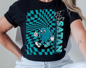 Not today Satan Comfort Colors Pump cover Crossfit shirt Gym shirt Workout shirts Funny workout shirt Faith based shirt Christian shirts