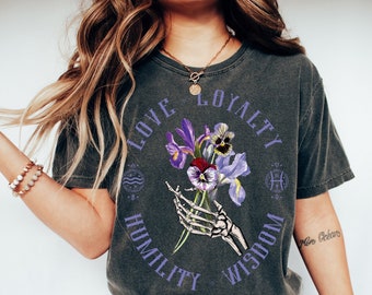 February Birth flower shirt Birth month flower Pisces gifts Aquarius gifts Birth flower gift Cottagecore shirt Mystical shirt Flower shirt