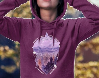 Forest hoodie Mountain sweatshirt Mountain sweater Outdoor Hoodie Campfire sweatshirt Mountains sweatshirt