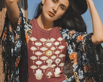 Evil Eye shirt Evil eye Hamsa Tarot shirt Witchy stuff Third eye Boho shirt Eye shirt All seeing Eye Zen shirt Good vibes only Good energy