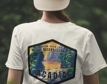 National Park Shirt Acadia National Park Outdoors shirt Camping shirt Hiking shirt Adventure shirt Mountain shirt Ocean path trail shirt