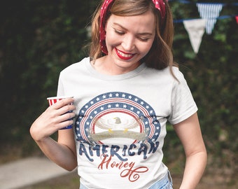 American Honey shirt America shirt Fourth of July shirt 4th of July shirt Country concert shirt patriotic shirt Distressed shirt Honey tee