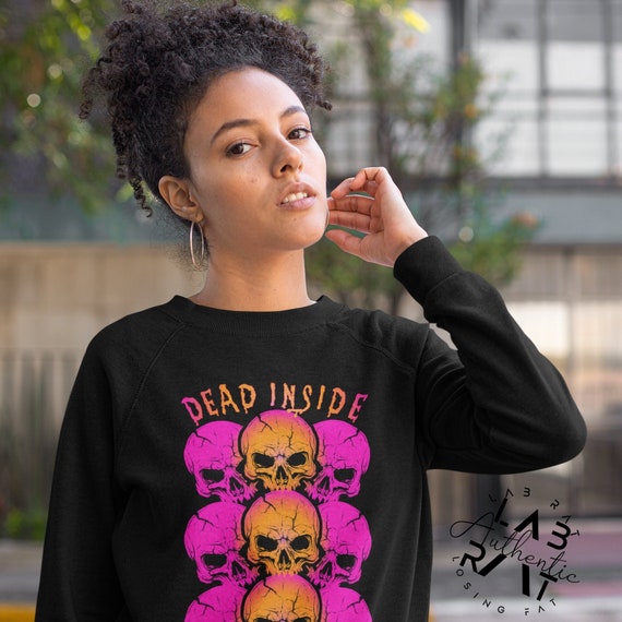 Dead Inside Halloween Crewneck Skeleton 
