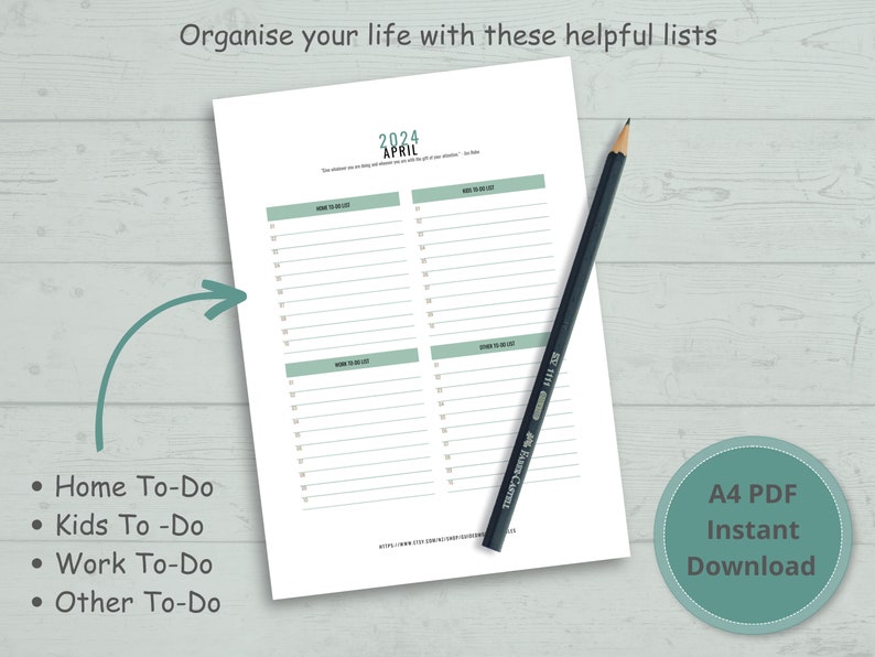 2024 Monthly Calendar Printable, 2024 Calender Printable, 2024 Monthly