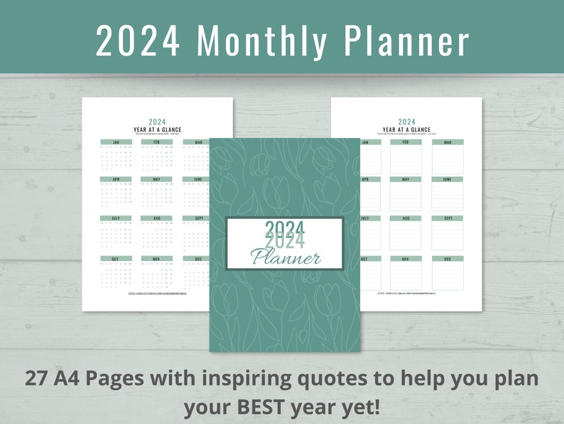 2024 Monthly Calendar Printable, 2024 Calender Printable, 2024 Monthly