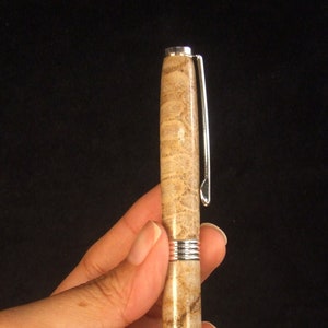 UNIQUE Natural Coral Ballpoint Pen, Handcrafted Pen, Gift P-005