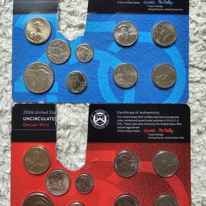 1776 - 2026 P & D Semiquincentennial Uncirculated Coin Set (No Penny, Cent)