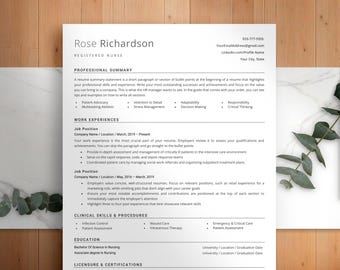 ATS-Optimized Nurse Resume Template | Healthcare CV for RNs, New Grads, Medical Professionals | Google Docs and Word | Cover Letter Included