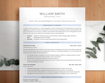 ATS-Friendly Resume Template | Minimalist CV for Google Docs & Ms Word | Modern, Clean, Simple, Editable Resume | Basic ATS Compliant Resume
