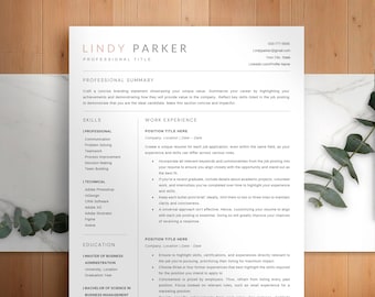Modern Professional Resume Template 2025 | Editable Word Resume & Google Docs CV + Cover Letter | Stylish Career and Job Application Design