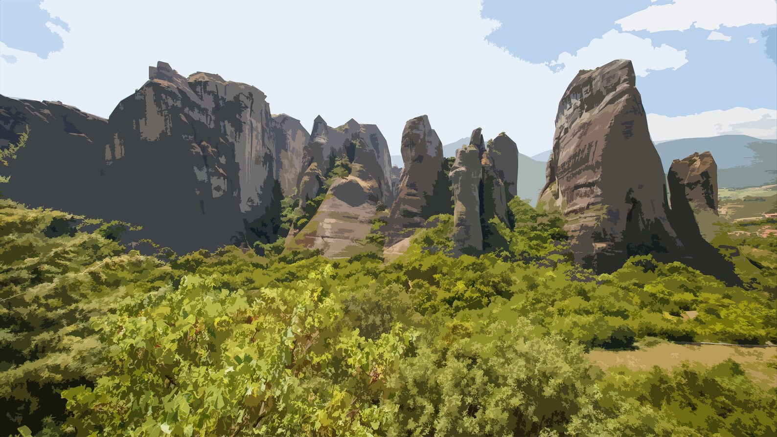 Green Mountain Landscape/Wall Art/Digital Print/Digital Etsy