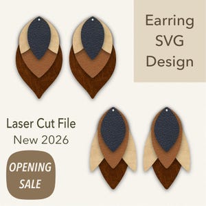 Archivo láser SVG para pendientes de cuero