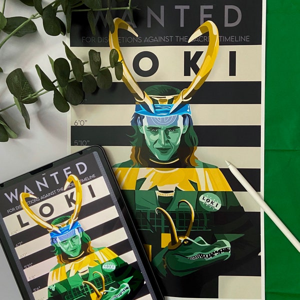 Variant Loki Poster | Loki and Sylvie Laufeyson Fan Art | Marvel Wall Art | Tom Hiddleston 11x17 Print