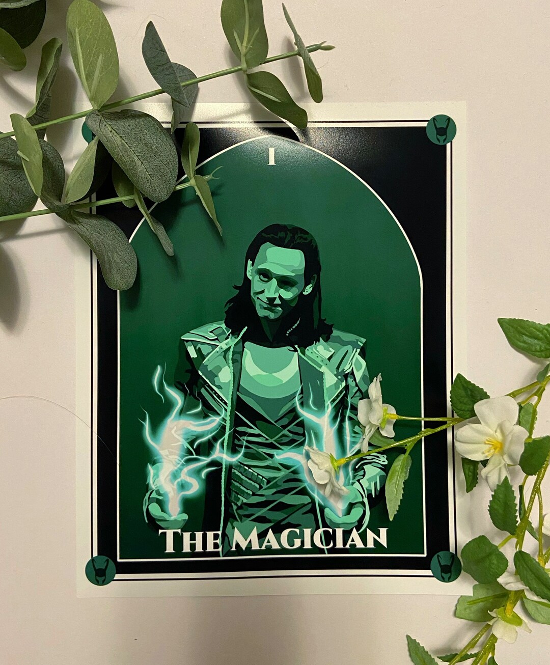 Tarot Card Loki Laufeyson Print God of Mischief the Magician Art Marvel