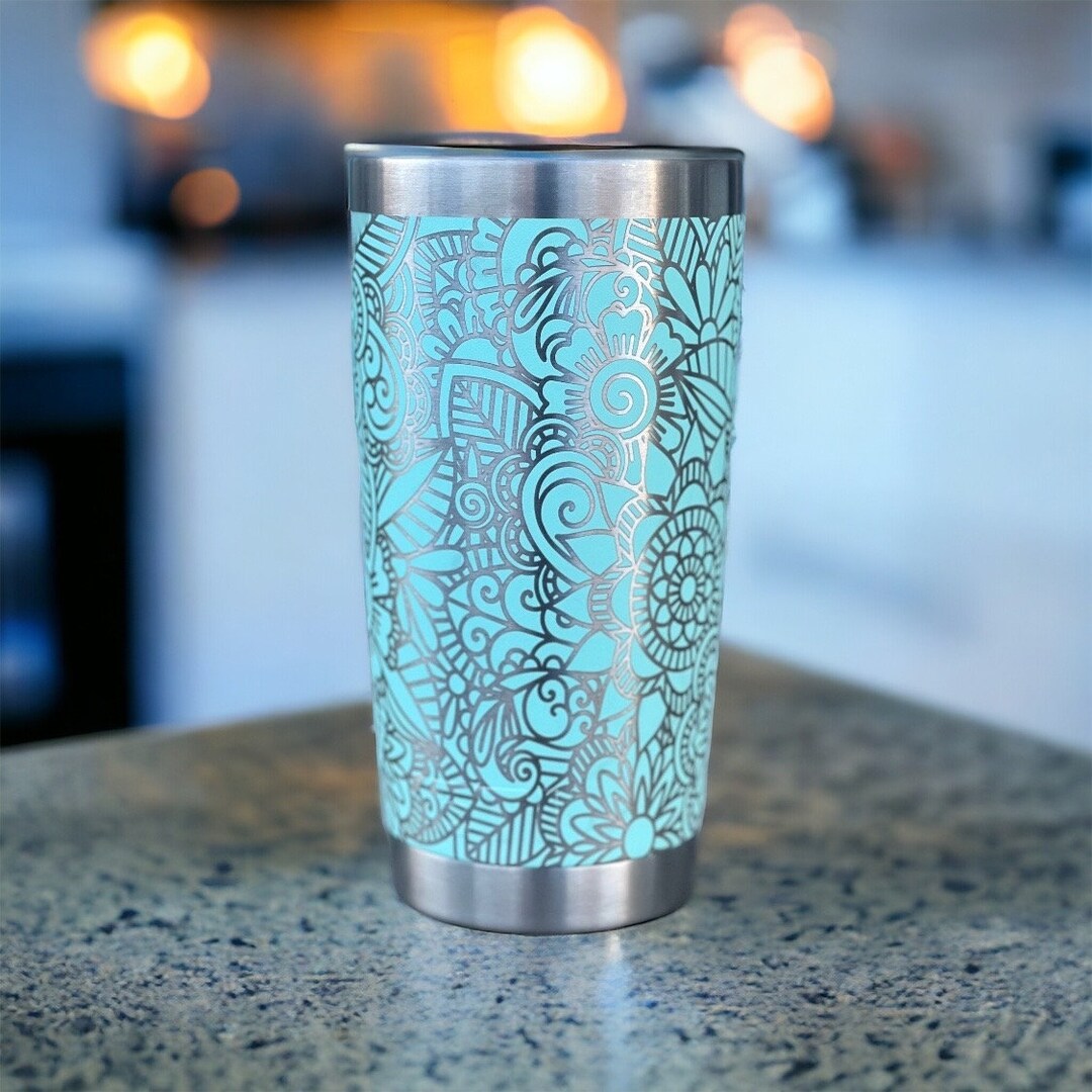 M❤︎ Mandala 360 Degree Laser Engraved,20oz Tumbler With Lid