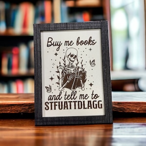 STFUATTDLAGG, Smut, Book Shelf, Bookshelf Decor, Library Decor, Smut reader gift, Spicy Booktok