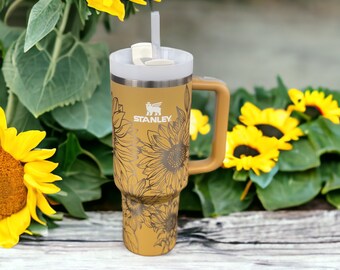 Sunflowers Custom Stanley Adventure Quencher 40 oz tumbler