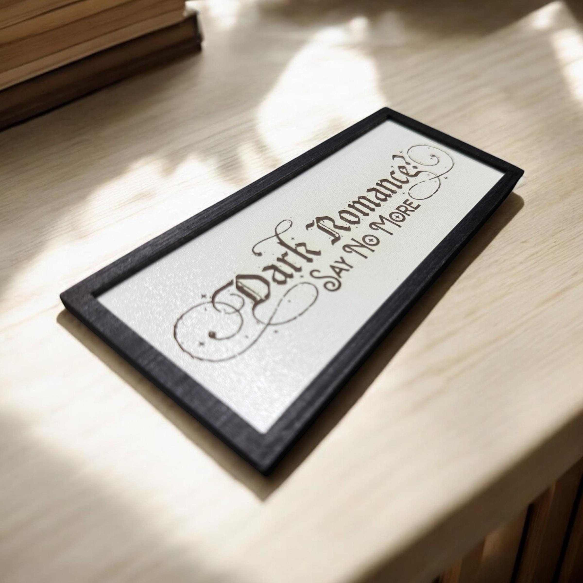 Romance Library Sign Dark Romance Bookshelf Leaner Sign, Library Decor - Etsy