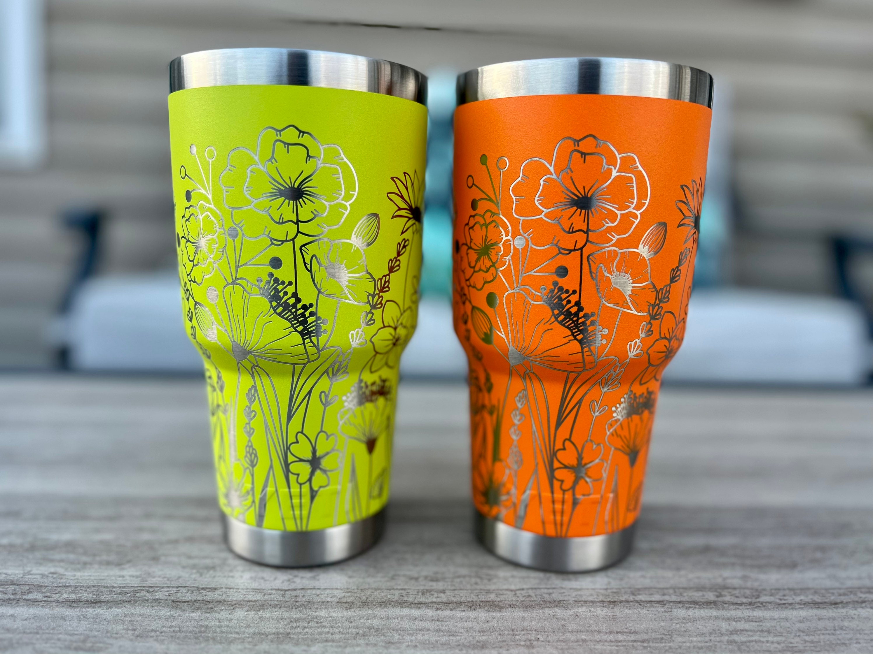 Customizable King Crab Orange YETI Bottles-laser Engraved 