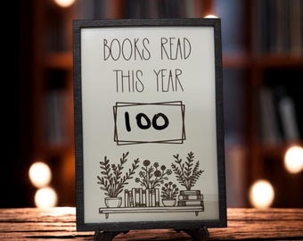 Erasable Book Counter Sign, Library Bookshelf Decor