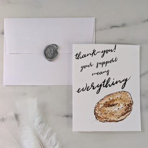 Carte de remerciement - Votre soutien signifie tout bagel