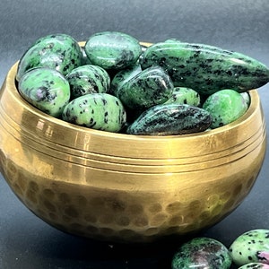 2oz Natural Ruby Zoisite Tumbled stones | Healing crystals | Joy| courage| creativity|