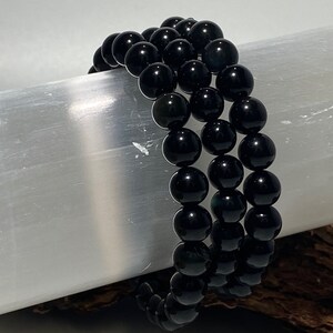 Natural Gemstone Black Obsidian Bracelet- Unisex bracelet | chakra bracelet | protection | chakra gemstone | grounding | strength