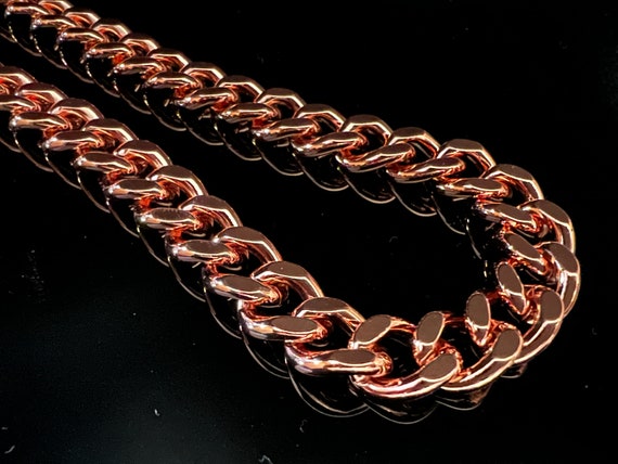 COPBR21 Mens Pure Copper Cuban Link Necklace Etsy Australia
