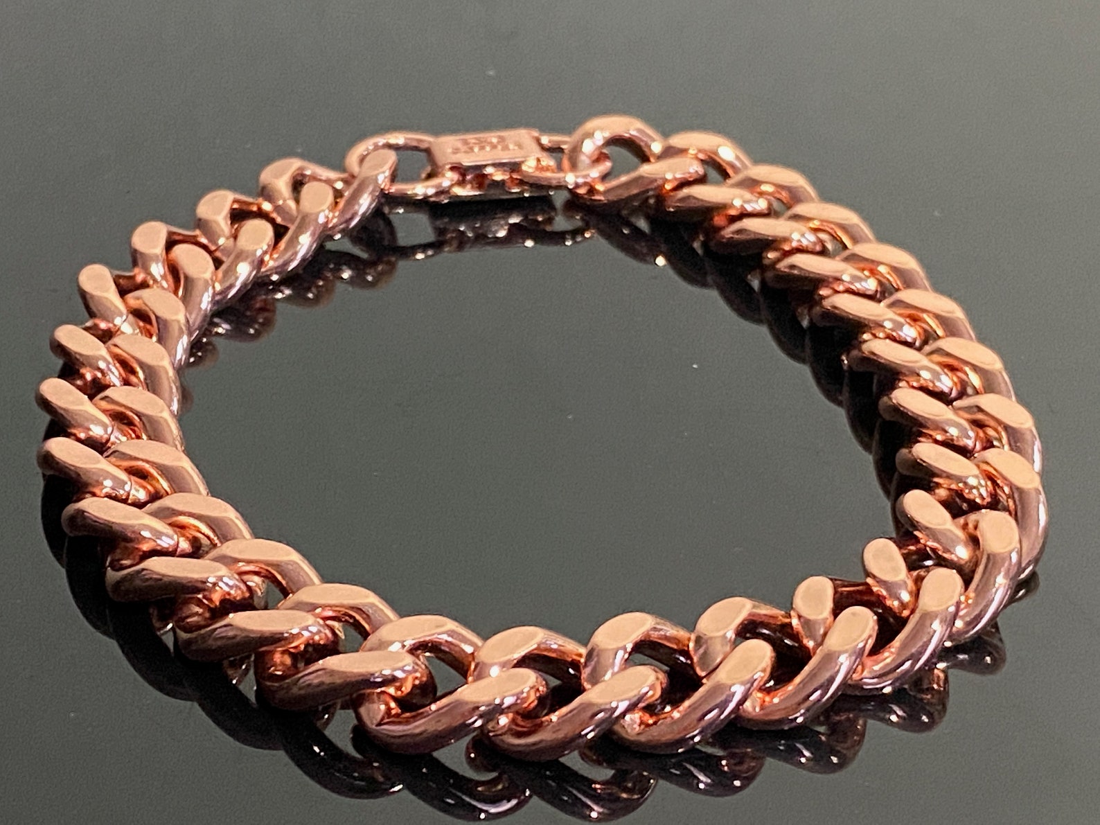 Mens Pure Copper Cuban Link Bracelet COPBR11 Etsy