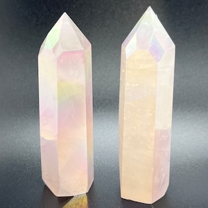 Angel Aura Rose Quartz obelisk tower