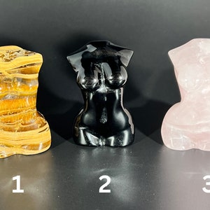 3” Hand carved torso crystal figurine