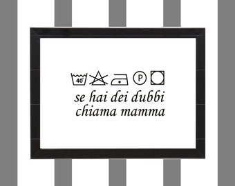 quadro con Stampe per lavanderia mamma, Decorazioni per lavanderia, Poster per lavanderia Decorazioni per la casa, Regalo moderno