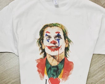 T-shirt maglietta cotone uomo cotone bianca stampa Joker con citazione improbabile i love clio make up regalo divertente per uomo