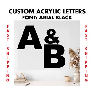 1/8&quot; Black Acrylic letter - ARIAL BLACK - Business sign letters - individual letters