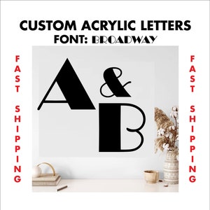 1/8&quot; Black Acrylic letter - BROADWAY font - Business sign letters - individual letters