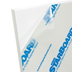 1/4" White Marine Board HDPE Polyethylene Plastic Sheet - .250"  (Starboard) - Free Cut To Size (boats, shelves, sturdy plastic)