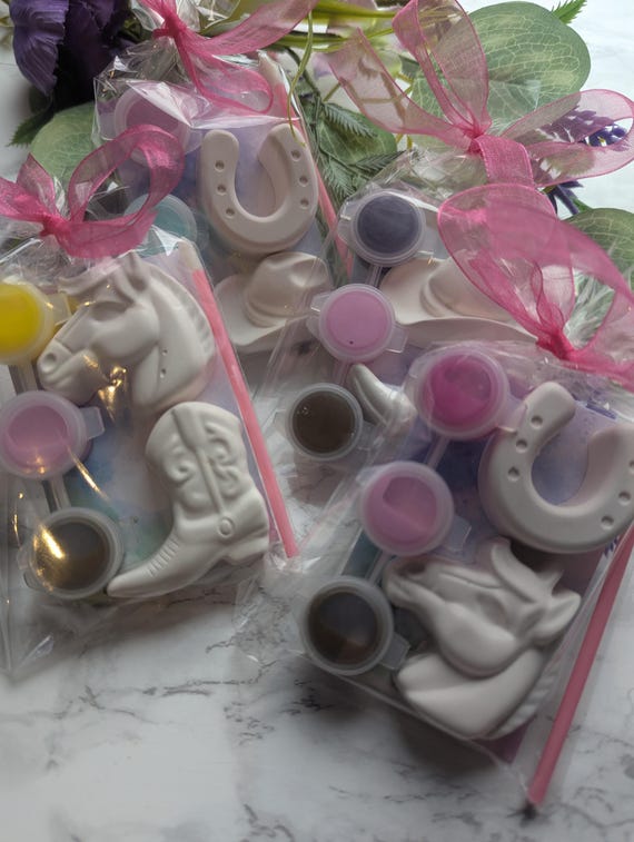 Western cowboy cowgirl paint your own kit. Hen night hen do