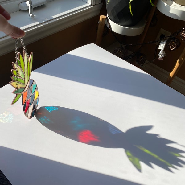 Pineapple Stained glass SunCatcher