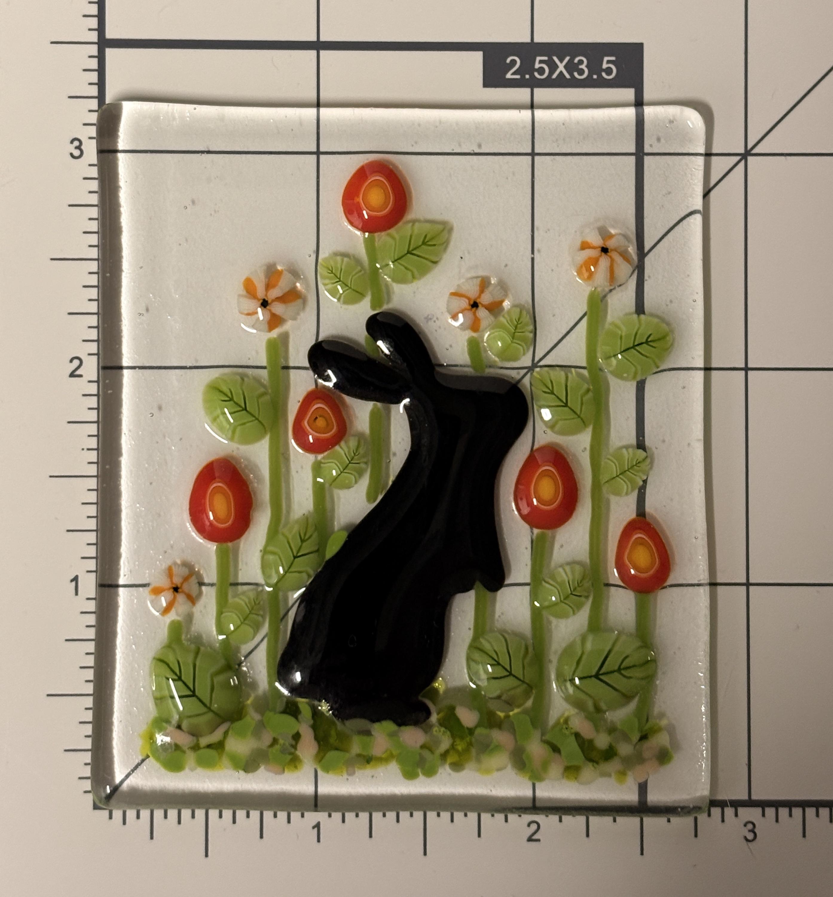 Fused Glass Rabit 96 Coe WATERJET Precut Bunny RABBIT Glass Shape Fused Glass Art ...
