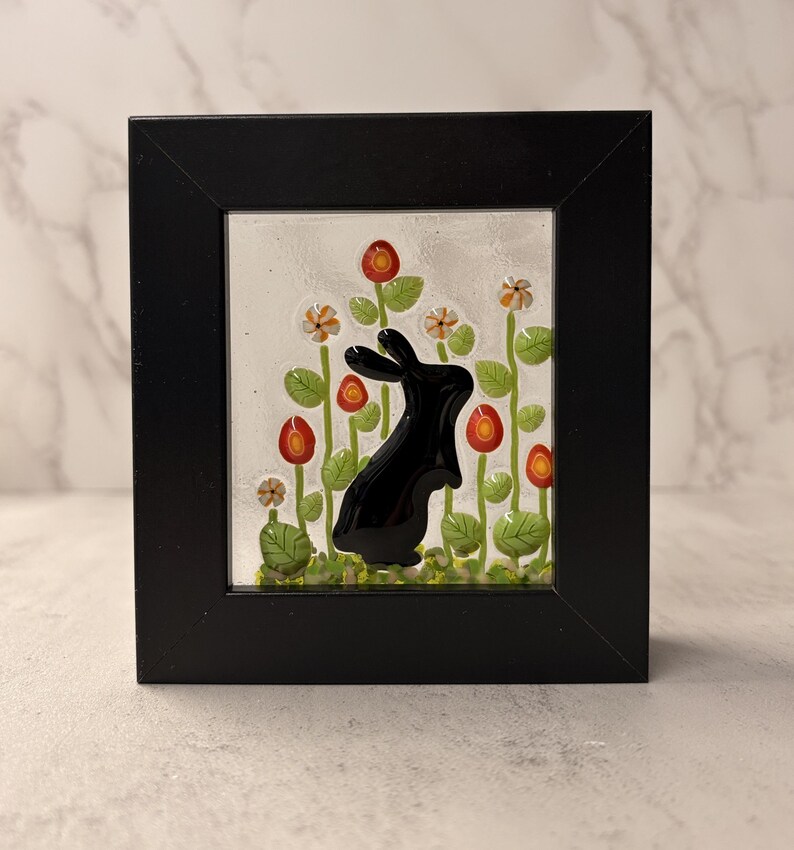 Fused Glass Rabit 96 Coe WATERJET Precut Bunny RABBIT Glass Shape Fused Glass Art ...
