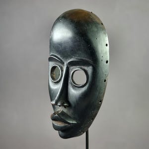 Old DAN mask IVORY COAST Africa * West Africa black wooden mask wood black hand carved tribal mask Tribal Art
