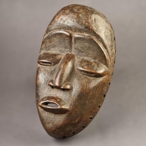 Old BAULE Mask IVORY COAST Africa * Baoule Baoulé antique African dance mask * Wooden mask wood carved Tribal Art Primitive Art