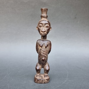 Small female figure of the FANG/ GABON Africa girl wooden figure sculpture wooden figure carved