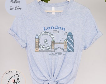 London City T-shirt, London Skyline Shirt, Blogger Shirts, Cute London Shirt, Souvenir Shirt, London Tee, England Shirt, Travel To London T