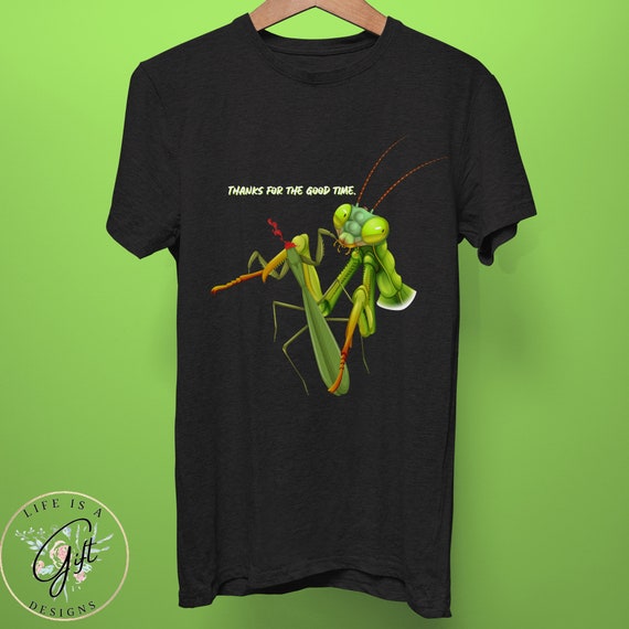 Praying Mantis Biting Head off Shirt Insect I