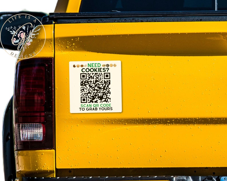 Girl Scout Custom QR Code Car Digital Cookie QR Code Etsy